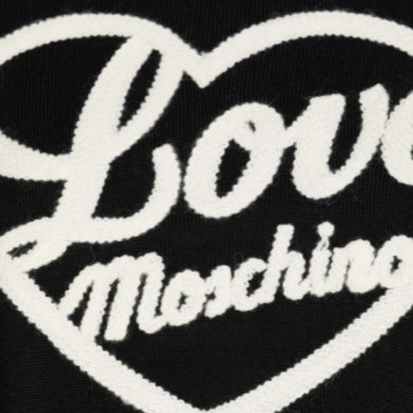 New LOVE MOSCHINO Embroidered wool-blend hoodie size IT48 - Picture 3 of 4